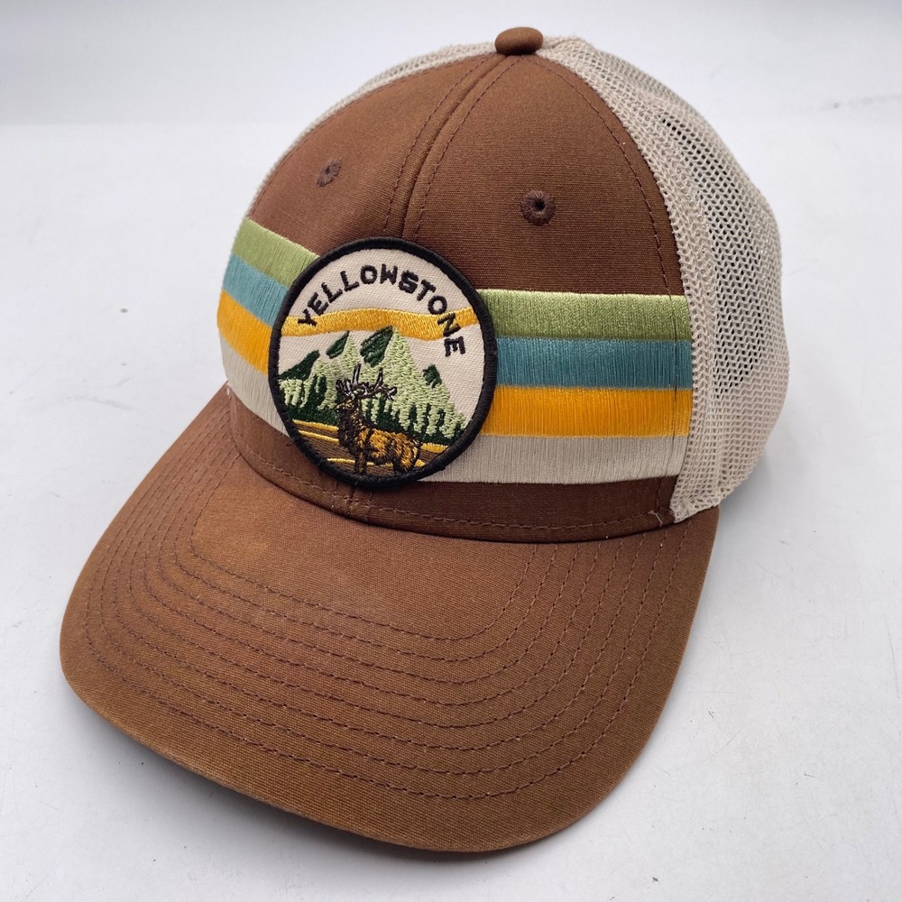 YELLOWSTONE Yellowstone Forever Elk Patch Trucker Hat Unisex Brown Mesh Snapback